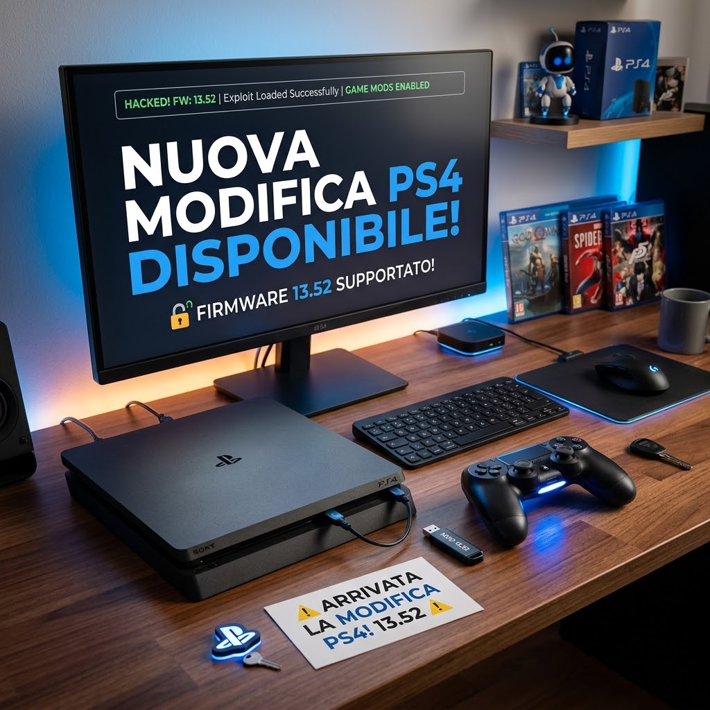 Modifica PS4 disponibile anche su firmware 13.52!