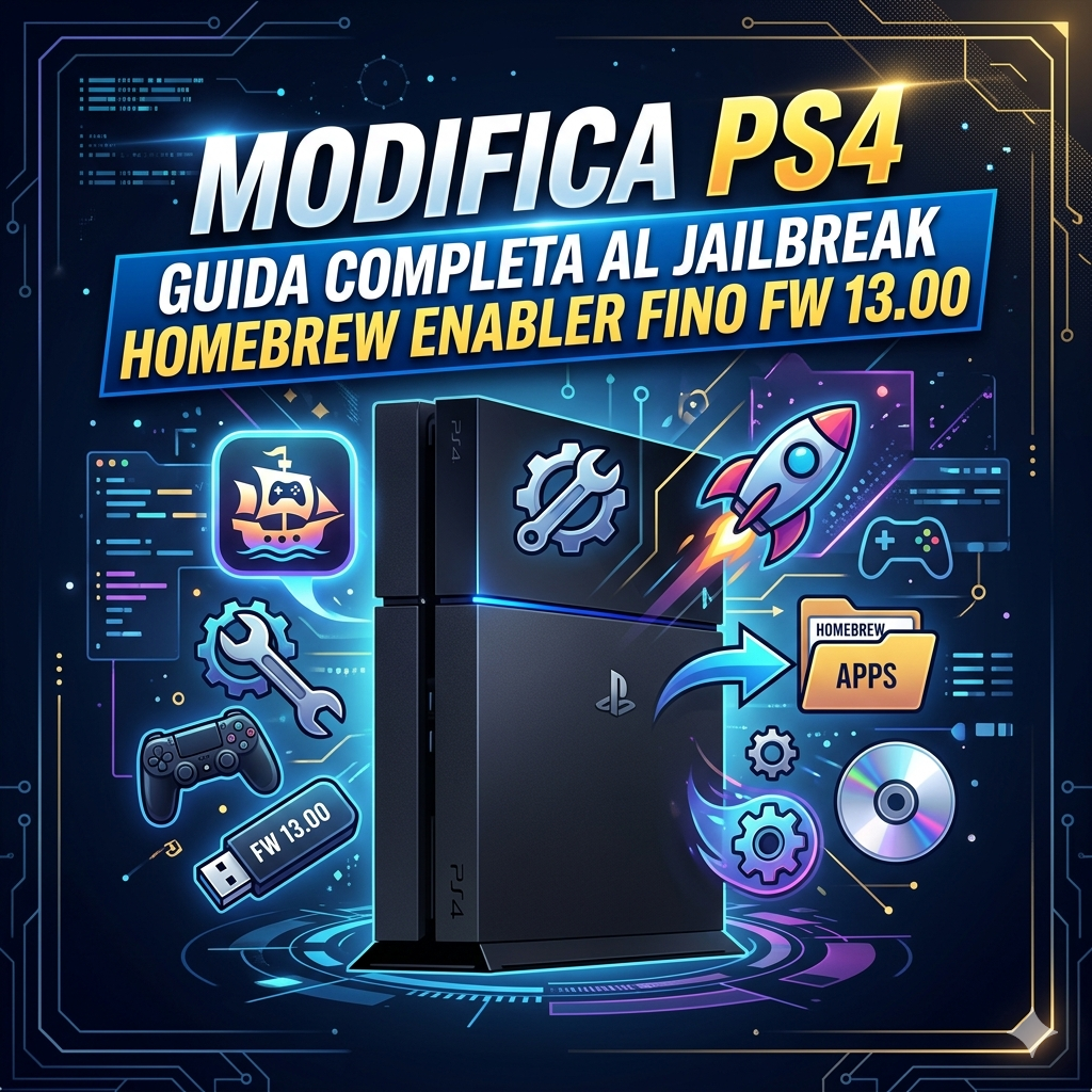 Modifica PS4: Guida Completa al Jailbreak Homebrew Enabler fino FW 13.00