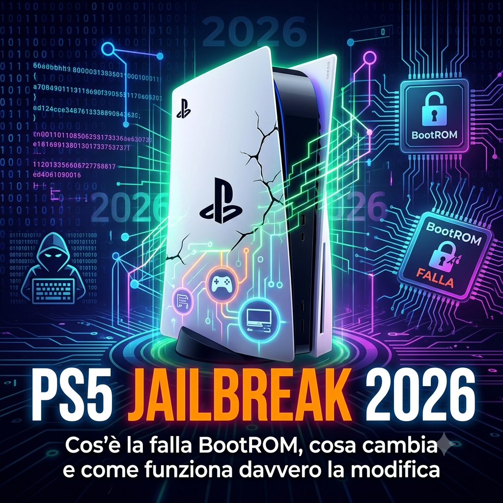 PS5 Jailbreak 2026: cos'è la falla BootROM, cosa cambia e come funziona davvero la modifica