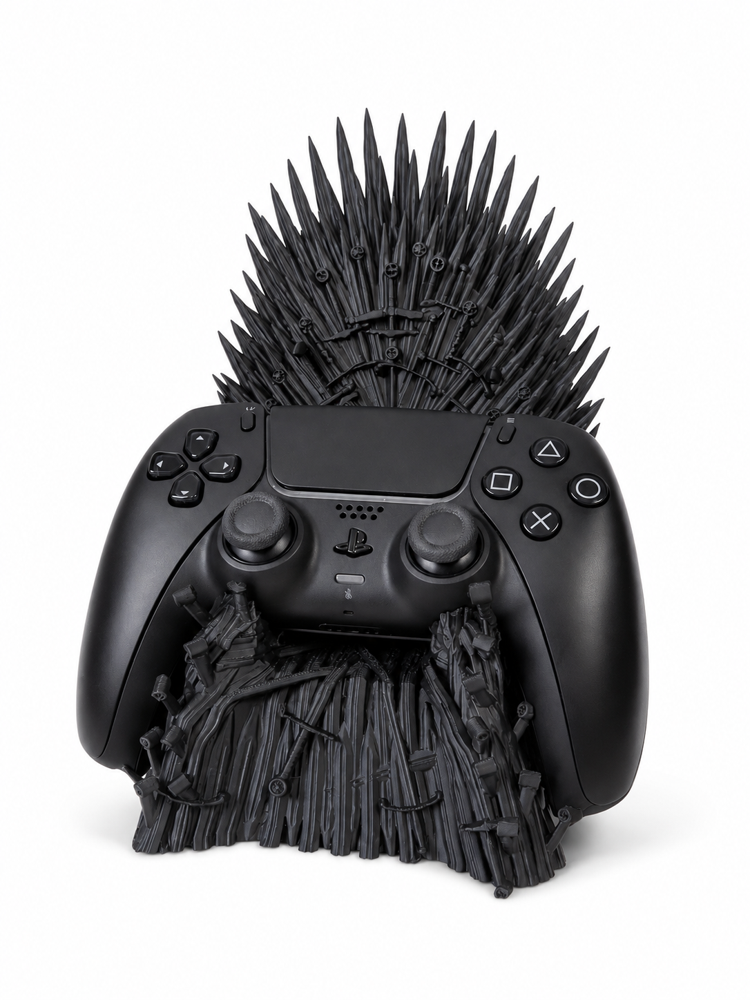 Supporto per controller PS5 DualSense a forma di Trono di Spade di Game of Thrones, finitura nera