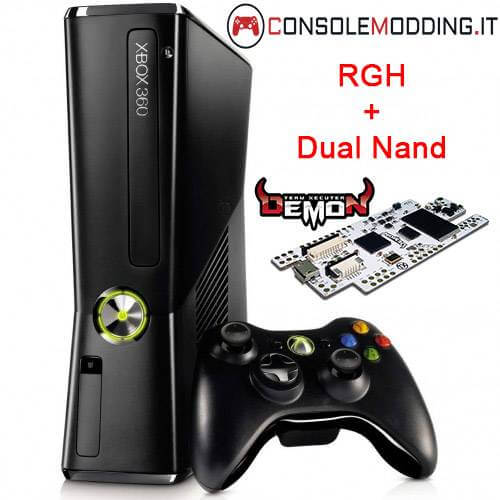 Modified Xbox 360 Slim with RGH + Dual Nand