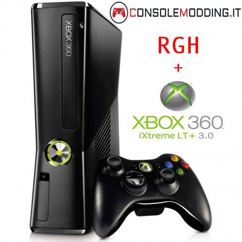 Xbox 360 Slim Modded with RGH + Flash Drive - LT3.0/LTU2