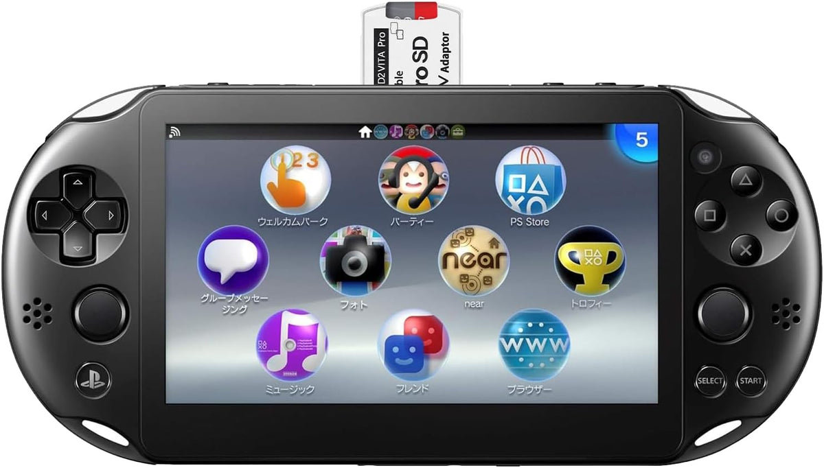 Adattatore SD2VITA con scheda microSD inserita