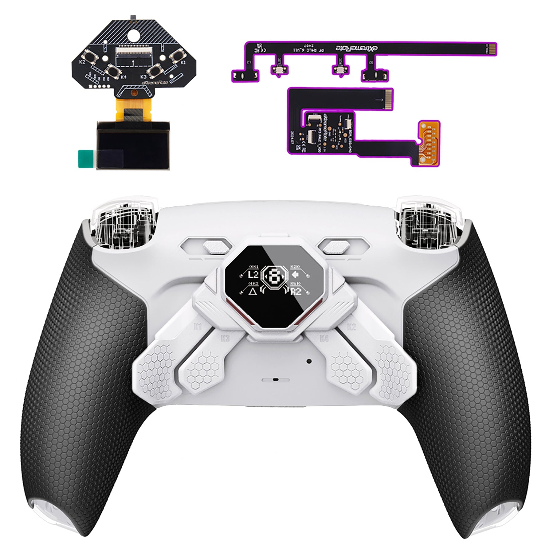 Controller PS5 Modificato - eXtremeRate SPARK Bianco e Nero