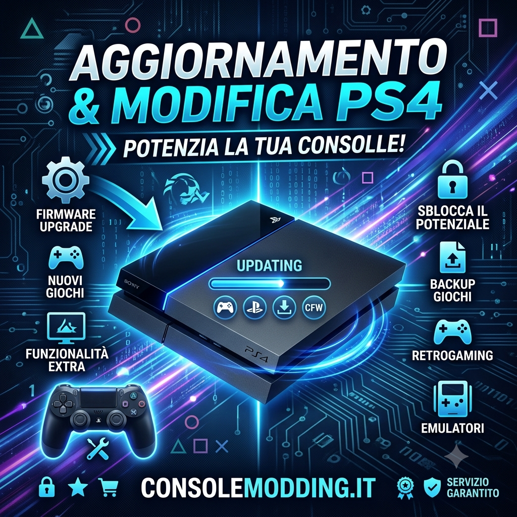 Aggiornamento Modifica PS4 - Firmware Update Servizio Professionale