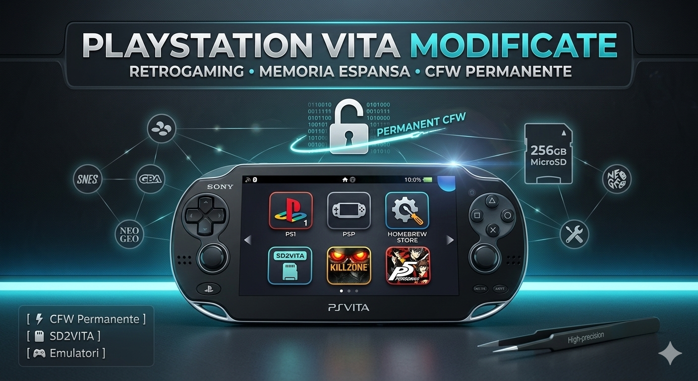 PS Vita con SD2VITA - Adapter microSD integrato su PlayStation Vita modificata